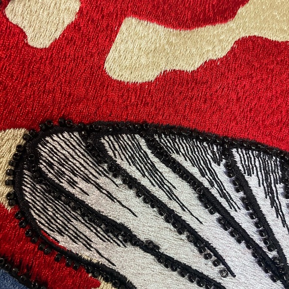 Hand-Beaded and Hand-Embroidered Denim Jacket - Picture 3 of 4